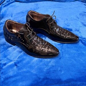 Men's Black Patent Leather Dress Shoes